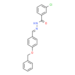 ChemSpider 2D Image | N'-{(E)-[4-(Benzyloxy)phenyl]methylene}-3-chlorobenzohydrazide | C21H17ClN2O2