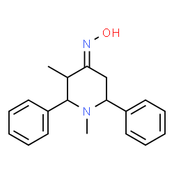 ChemSpider 2D Image | 1,3-Dimethyl-2,6-diphenyl-piperidin-4-one oxime | C19H22N2O