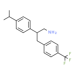 ChemSpider 2D Image | 2-(4-Isopropylphenyl)-3-[4-(trifluoromethyl)phenyl]-1-propanamine | C19H22F3N