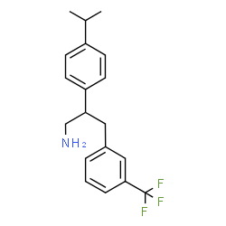 ChemSpider 2D Image | 2-(4-Isopropylphenyl)-3-[3-(trifluoromethyl)phenyl]-1-propanamine | C19H22F3N
