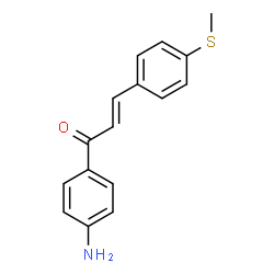 ChemSpider 2D Image | (2E)-1-(4-Aminophenyl)-3-[4-(methylsulfanyl)phenyl]-2-propen-1-one | C16H15NOS