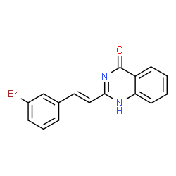 ChemSpider 2D Image | 2-[(E)-2-(3-Bromophenyl)vinyl]-4(1H)-quinazolinone | C16H11BrN2O