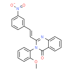 ChemSpider 2D Image | 3-(2-Methoxy-phenyl)-2-[2-(3-nitro-phenyl)-vinyl]-3H-quinazolin-4-one | C23H17N3O4