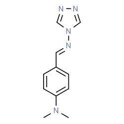 ChemSpider 2D Image | 4-(4-Dimethylaminobenzylideneamino)-4H-1,2,4-triazole | C11H13N5