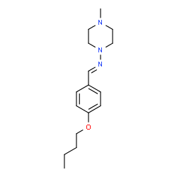 ChemSpider 2D Image | N-[(E)-(4-Butoxyphenyl)methylene]-4-methylpiperazin-1-amine | C16H25N3O