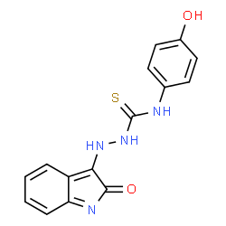 ChemSpider 2D Image | N-(4-Hydroxyphenyl)-2-(2-oxo-2H-indol-3-yl)hydrazinecarbothioamide | C15H12N4O2S