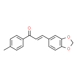 ChemSpider 2D Image | (2E)-3-(1,3-Benzodioxol-5-yl)-1-(4-methylphenyl)-2-propen-1-one | C17H14O3