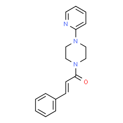 ChemSpider 2D Image | (2E)-3-Phenyl-1-[4-(2-pyridinyl)-1-piperazinyl]-2-propen-1-one | C18H19N3O