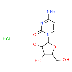 ChemSpider 2D Image | 4-Amino-1-pentofuranosyl-2(1H)-pyrimidinone hydrochloride (1:1) | C9H14ClN3O5