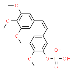 ChemSpider 2D Image | Combretastatin A-4 phosphate | C18H21O8P