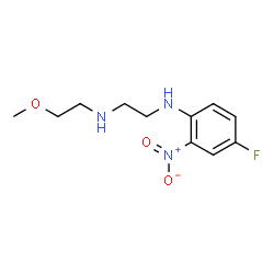 ChemSpider 2D Image | N-(4-Fluoro-2-nitrophenyl)-N'-(2-methoxyethyl)-1,2-ethanediamine | C11H16FN3O3
