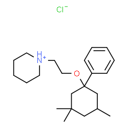ChemSpider 2D Image | 1-{2-[(3,3,5-Trimethyl-1-phenylcyclohexyl)oxy]ethyl}piperidinium chloride | C22H36ClNO