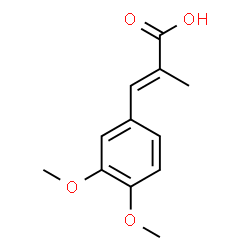 ChemSpider 2D Image | (2E)-3-(3,4-Dimethoxyphenyl)-2-methylacrylic acid | C12H14O4