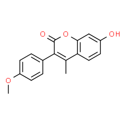 ChemSpider 2D Image | 7-Hydroxy-3-(4-methoxyphenyl)-4-methylcoumarin | C17H14O4