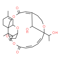 ChemSpider 2D Image | (19'Z,21'Z)-27'-Hydroxy-23'-(1-hydroxyethyl)-9',15'-dimethyl-3'H,18'H-spiro[oxiran-2,14'-[4,12,17,24]tetraoxapentacyclo[21.3.1.1~13,16~.0~6,11~.0~6,15~]octacosa[1,9,19,21]tetraen]-3',18'-dion | C29H36O9