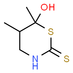 ChemSpider 2D Image | 6-Hydroxy-5,6-dimethyl-1,3-thiazinane-2-thione | C6H11NOS2