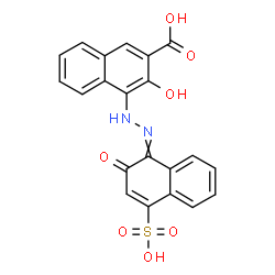 ChemSpider 2D Image | 2-Hydroxy-1-(2-hydroxy-4-sulfo-1-naphthylazo)-3-naphthoic acid | C21H14N2O7S