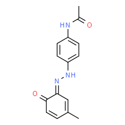 ChemSpider 2D Image | N-{4-[(2E)-2-(3-Methyl-6-oxo-2,4-cyclohexadien-1-ylidene)hydrazino]phenyl}acetamide | C15H15N3O2