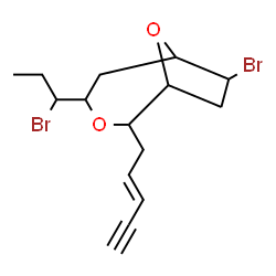 ChemSpider 2D Image | 7-Bromo-4-(1-bromopropyl)-2-(2-penten-4-ynyl)-3,9-dioxabicyclo(4.2.1)nonane | C15H20Br2O2