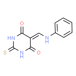 ChemSpider 2D Image | 5-(Anilinomethylene)-2-thioxodihydro-4,6(1H,5H)-pyrimidinedione | C11H9N3O2S