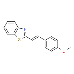 ChemSpider 2D Image | 2-[2-(4-Methoxyphenyl)ethenyl]benzothiazole | C16H13NOS