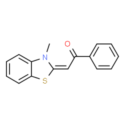 ChemSpider 2D Image | (2E)-2-(3-Methyl-1,3-benzothiazol-2(3H)-ylidene)-1-phenylethanone | C16H13NOS