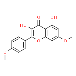 ChemSpider 2D Image | 3,5-Dihydroxy-4',7-dimethoxyflavone | C17H14O6