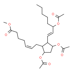 ChemSpider 2D Image | Methyl (5Z,13E)-9,11,15-triacetoxyprosta-5,13-dien-1-oate | C27H42O8