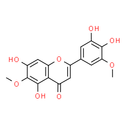 ChemSpider 2D Image | 5,7,3',4'-Tetrahydroxy-6,5'-dimethoxyflavone | C17H14O8