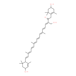 ChemSpider 2D Image | .alpha.-Carotene-3,3',19-triol, 7,8-dihydro-8-oxo- | C40H56O4