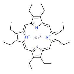 ChemSpider 2D Image | Zinc 2,3,7,8,12,13,17,18-octaethylporphine-21,23-diide | C36H44N4Zn
