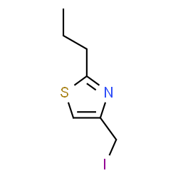 ChemSpider 2D Image | 4-(Iodomethyl)-2-propyl-1,3-thiazole | C7H10INS