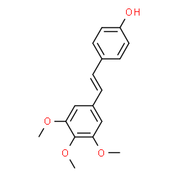 ChemSpider 2D Image | 4-[(E)-2-(3,4,5-Trimethoxyphenyl)vinyl]phenol | C17H18O4
