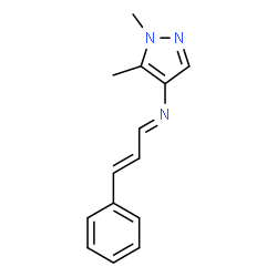 ChemSpider 2D Image | N-(1,5-dimethyl-4-pyrazolyl)-3-phenyl-2-propen-1-imine | C14H15N3