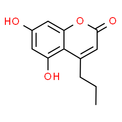 ChemSpider 2D Image | 5,7-Dihydroxy-4-propylcoumarin | C12H12O4