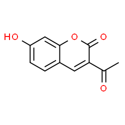 ChemSpider 2D Image | 3-acetyl-7-hydroxychromen-2-one | C11H8O4