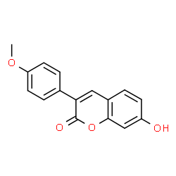 ChemSpider 2D Image | 7-Hydroxy-3-(4-methoxyphenyl)-2H-chromen-2-one | C16H12O4