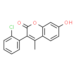 ChemSpider 2D Image | 3-(2-Chlorophenyl)-7-hydroxy-4-methyl-2H-chromen-2-one | C16H11ClO3