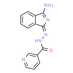 ChemSpider 2D Image | N'-[(1E)-3-Amino-1H-isoindol-1-ylidene]nicotinohydrazide | C14H11N5O