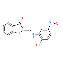 ChemSpider 2D Image | (2Z)-2-{[(2-HYDROXY-5-NITROPHENYL)AMINO]METHYLIDENE}-1-BENZOTHIOPHEN-3-ONE | C15H10N2O4S