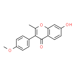 ChemSpider 2D Image | 7-Hydroxy-3-(4-methoxy-phenyl)-2-methyl-chromen-4-one | C17H14O4