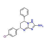 InChI=1/C17H16ClN5/c18-13-8-6-11(7-9-13)14-10-15(12-4-2-1-3-5-12)23-17(20-14)21-16(19)22-23/h1-9,14-15H,10H2,(H3,19,20,21,22)/t14-,15+/m0/s1