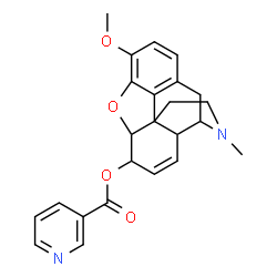 ChemSpider 2D Image | 3-Methoxy-17-methyl-7,8-didehydro-4,5-epoxymorphinan-6-yl nicotinate | C24H24N2O4
