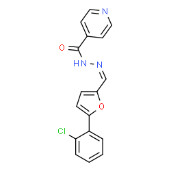 ChemSpider 2D Image | N'-{(Z)-[5-(2-Chlorophenyl)-2-furyl]methylene}isonicotinohydrazide | C17H12ClN3O2