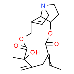 ChemSpider 2D Image | 12-Hydroxy-13,19-didehydrosenecionan-11,16-dione | C18H23NO5