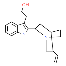 ChemSpider 2D Image | 2-[2-(5-Vinyl-1-azabicyclo[2.2.2]oct-2-yl)-1H-indol-3-yl]ethanol | C19H24N2O