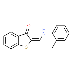 ChemSpider 2D Image | (2E)-2-{[(2-Methylphenyl)amino]methylene}-1-benzothiophen-3(2H)-one | C16H13NOS