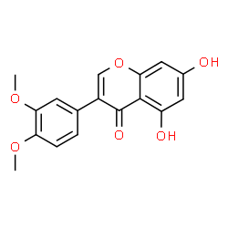 ChemSpider 2D Image | 5,7-Dihydroxy-3',4'-dimethoxyisoflavone | C17H14O6