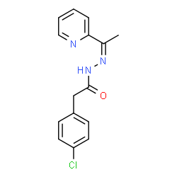 ChemSpider 2D Image | 2-(4-Chlorophenyl)-N'-[(1Z)-1-(2-pyridinyl)ethylidene]acetohydrazide | C15H14ClN3O
