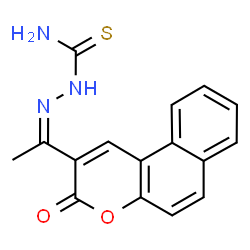ChemSpider 2D Image | (2Z)-2-[1-(3-Oxo-3H-benzo[f]chromen-2-yl)ethylidene]hydrazinecarbothioamide | C16H13N3O2S